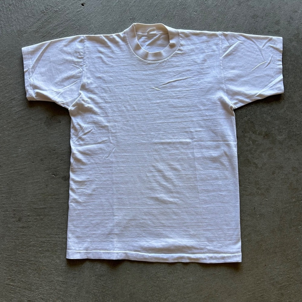 Vintage 60s TownCraft Blank Shirt Size Medium White JC Penney Cotton USA Made